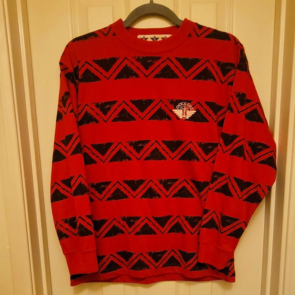 Dockers Long Sleeve T-shirt (red/black pattern)